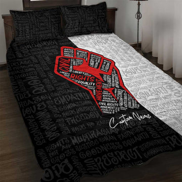 Personalized Civil Rights Movement Justice Fist Quilt Bed Set DT02