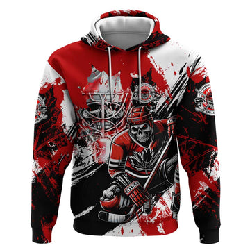 Canada Hockey Skull Life and Death Hoodie DT02