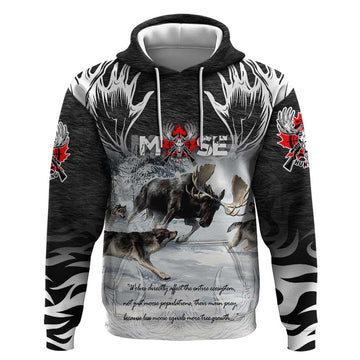 The Wolves Hunting Moose Hoodie DT02