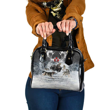 The Wolves Hunting Moose Shoulder Handbag DT02