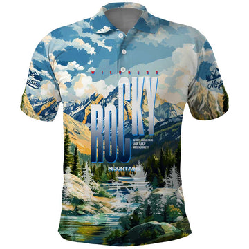 Wilderness of Rocky Mountains Polo Shirt DT02