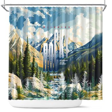 Wilderness of Rocky Mountains Shower Curtain DT02