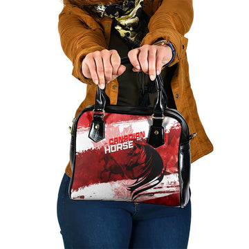 Canadian Horse Shoulder Handbag Canada Maple Leaf DT02
