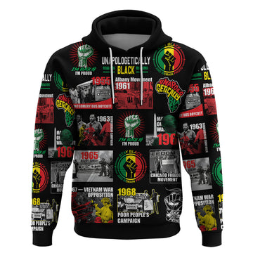 Civil Rights Movement Hoodie Poster Art Black Pride DT02