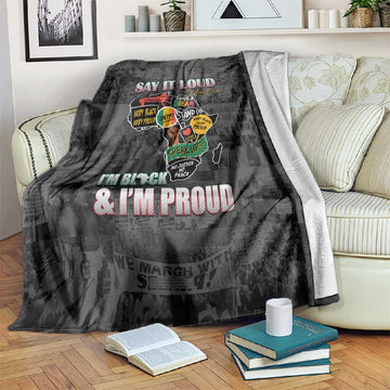 I'm Black and I'm Proud - Personalized African Blanket DT02