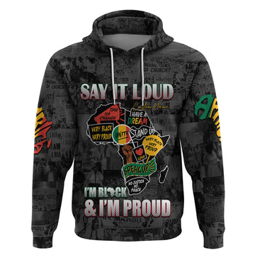 Personalized I'm Black and I'm Proud African Hoodie DT02