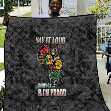 I'm Black and I'm Proud - Personalized African Quilt DT02