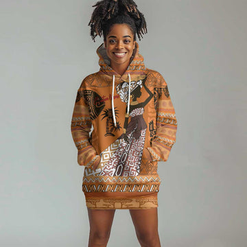 Personalized Beautiful Woman African Hoodie Dress DT02