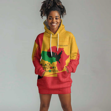 Black History Month Hoodie Dress - African February Design DT02