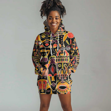 The Spirit of Africa Custom Hoodie Dress DT02