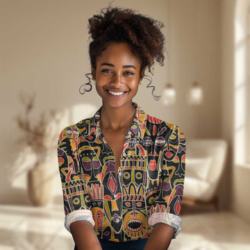 The Spirit of Africa Custom Women Casual Shirt DT02