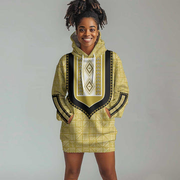Personalized African Dashiki Hoodie Dress - Mudcloth Style DT02