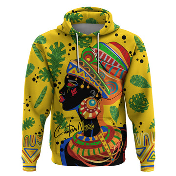 Personalized Africa Woman Hoodie Tropical Style DT02