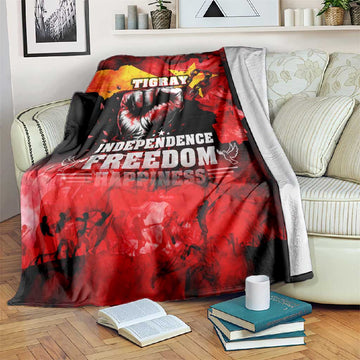 Tigrayans Independence Blanket I Stand with Tigray - Fist of Freedom DT02