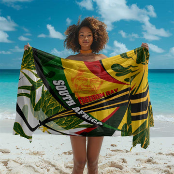 South Africa Freedom Day Mandela Sarong National Pride Protea Flower DT02