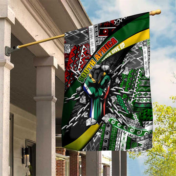 South Africa Fist of Freedom Garden Flag Never Give Up DT02