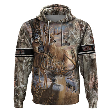 Wild Deer Hunting Hoodie Realtree Buck and Doe DT02