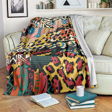 African Wildlife Blanket Animal Pattern DT02