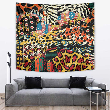 African Wildlife Tapestry Animal Pattern DT02