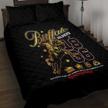 Buffalo Soldiers Quilt Bed Set 1866-1944 African American Black Heros Legacy DT02