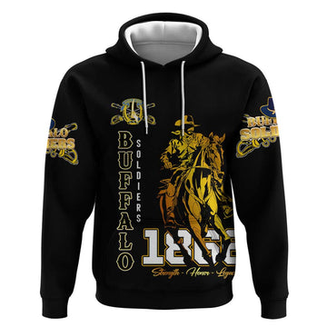 Buffalo Soldiers Strength Honor Legacy Hoodie African-American Cavalry Tribute DT02