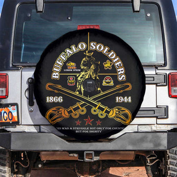 Buffalo Soldiers Strength Honor Legacy Spare Tire Cover African-American Cavalry Tribute DT02