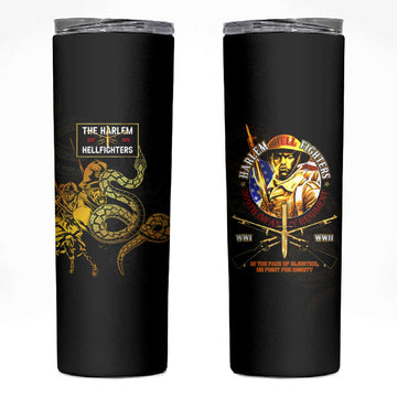 Harlem Hellfighters 369th Infantry Regiment Skinny Tumbler Fight for Dignity WWII DT02