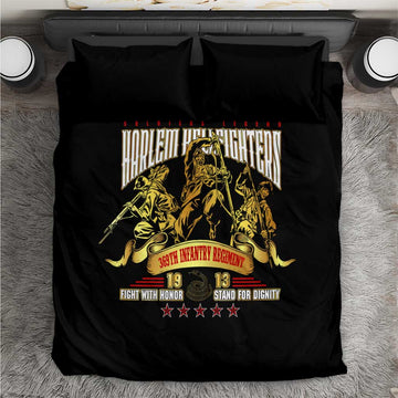 Harlem Hellfighters 1913 Bedding Set Fight with Honor, Stand for Dignity - 369th Infantry Regiment DT02
