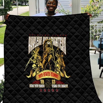 Harlem Hellfighters 1913 Quilt Fight with Honor, Stand for Dignity - 369th Infantry Regiment DT02