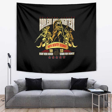 Harlem Hellfighters 1913 Tapestry Fight with Honor, Stand for Dignity - 369th Infantry Regiment DT02