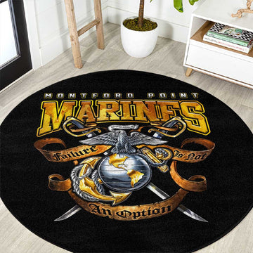 Montford Point Marines Round Carpet Afro Black History Tribute DT02