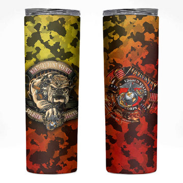 Montford Point Marines Skinny Tumbler Afro Devil Dog Soldier Legend DT02