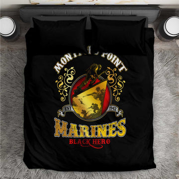 Montford Point Marines Bedding Set Afro First to Fight Prejudice DT02