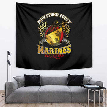 Montford Point Marines Tapestry Afro First to Fight Prejudice DT02