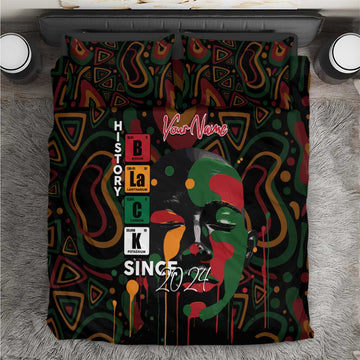 Personalized Black History Month Bedding Set Since 2024 Chemistry Style DT02