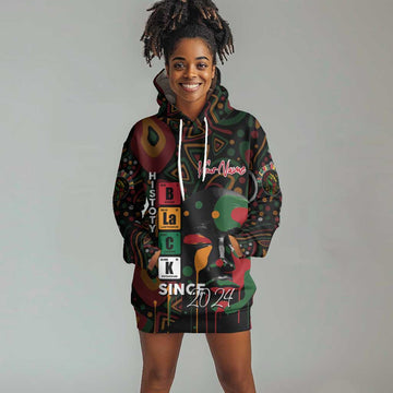 Personalized Black History Month Hoodie Dress Since 2024 Chemistry Style DT02