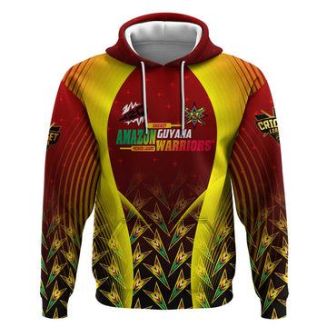 Personalised Guyana Cricket Amazon Warriors Hoodie Unleashing the Power Battle Mode DT02