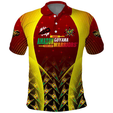 Personalised Guyana Cricket Amazon Warriors Polo Shirt Unleashing the Power Battle Mode DT02