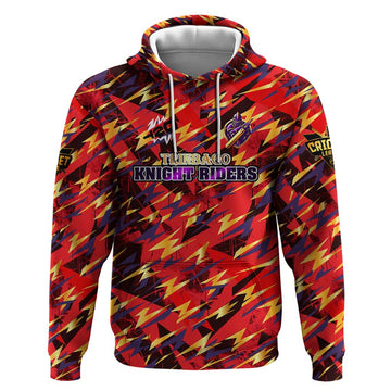 Personalised Trinidad and Tobago Cricket Knight Riders Hoodie Trinbagos Thunder Charge DT02