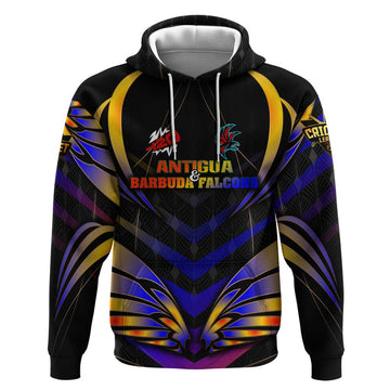 Personalised Antigua and Barbuda Cricket Falcons Hoodie Wings of Glory DT02