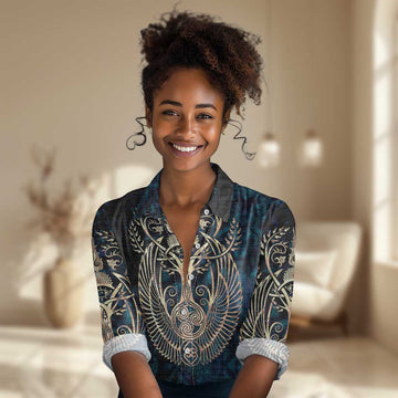 Adinkra Symbols Women Casual Shirt Tree of Life DT02