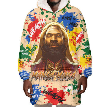 King Of Kings Mansa Musa Wearable Blanket Hoodie DT02