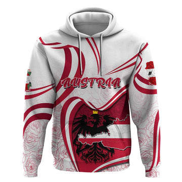 Personalized Austria In My Heart Hoodie Osterreich Map Flag DT02