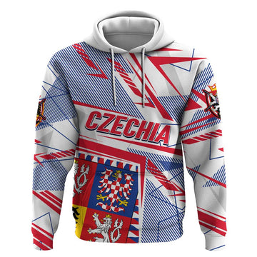 Coat Of Arms Czechia Hoodie Czech Republic Sporty Geometric DT02