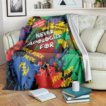 Never Apologize For Being Black Blanket DT02