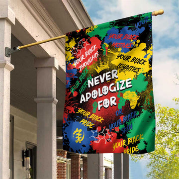 Never Apologize For Being Black Garden Flag DT02