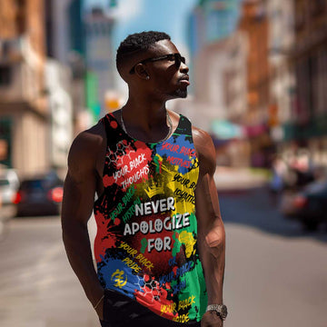 Never Apologize For Being Black Men Tank Top DT02