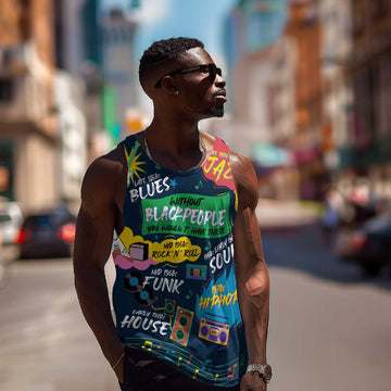 Music That Makes Us Proud African Men Tank Top Black People DT02
