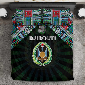 Djibouti Roots Bedding Set African Pride in Fingerprint and Tribal Colors DT02