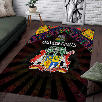 Mauritius Roots Area Rug African Pride in Fingerprint and Tribal Colors DT02